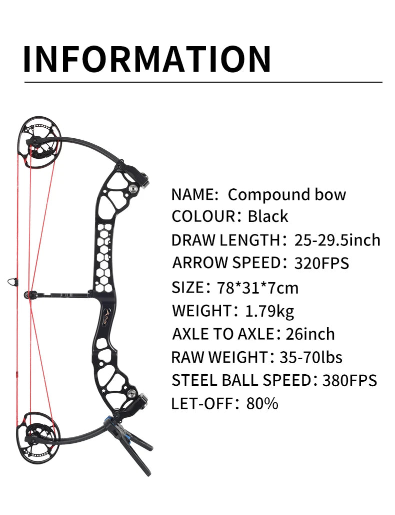Light Gray STARCN LSZED Dual Purpose Compound Bow – 26" ATA Aluminum Alloy Frame SPG