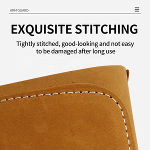 White Smoke SPG Leather Arm Guard – Adjustable Archery Forearm Protector (Brown) SPG