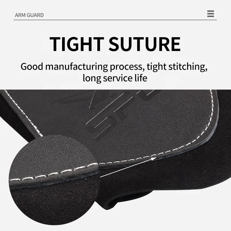 White Smoke SPG Leather Arm Guard – Adjustable Archery Forearm Protector SPG