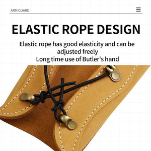 Goldenrod SPG Leather Arm Guard – Adjustable Archery Forearm Protector (Brown) SPG