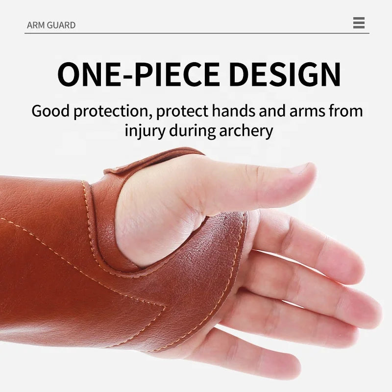 Antique White SPG Leather Arm Guard – Adjustable Traditional Archery Protection SPG