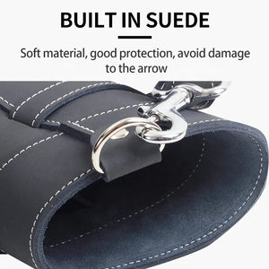 White Smoke SPG Leather Arrow Bag – Premium Hip/Back Quiver (Black/Brown) SPG