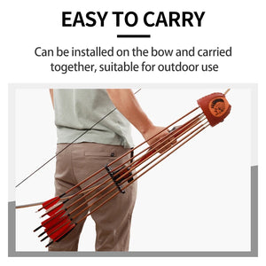 Dark Slate Gray SPG Leather Arrow Quiver Red – Compact Recurve Bow Arrow Holder SPG