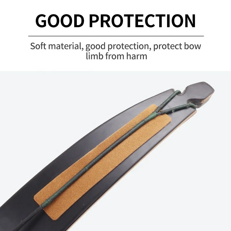 Dark Slate Gray SPG Leather Bow Limb Stabilizer | Recurve Longbow Vibration Pads SPG