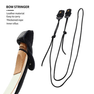 Light Gray SPG Leather Bow Stringer – 1.6m Lightweight Recurve Tool SPG