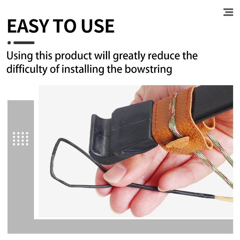 Light Gray SPG Leather Bow Stringer – Recurve &amp; Longbow Stringing Tool SPG