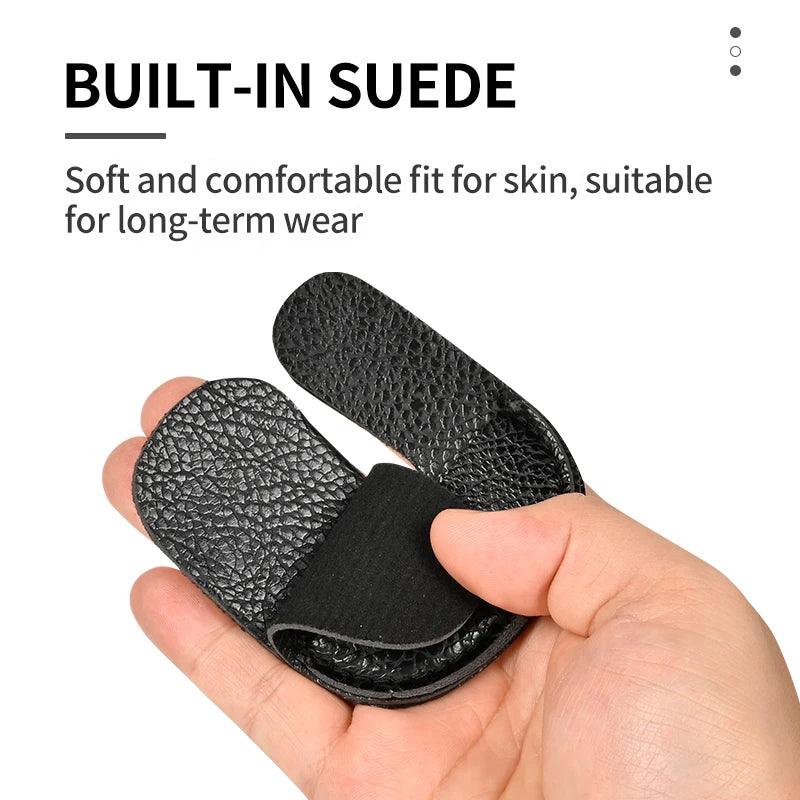 Dark Slate Gray SPG Leather Finger Guard for Recurve Bow – Protective Archery Tab (Black, 8×7cm) SPG