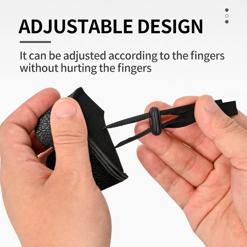 Bisque SPG Leather Finger Guard for Recurve Bow – Protective Archery Tab (Black, 8×7cm) SPG