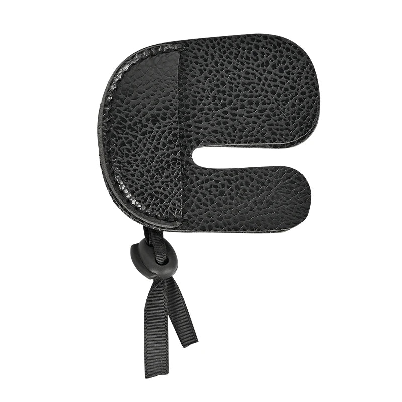 Dark Slate Gray SPG Leather Finger Guard for Recurve Bow – Protective Archery Tab (Black, 8×7cm) SPG
