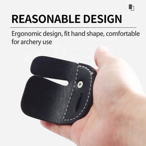 Dark Slate Gray SPG Leather Finger Protector 8.5×7cm for Recurve & Longbow SPG