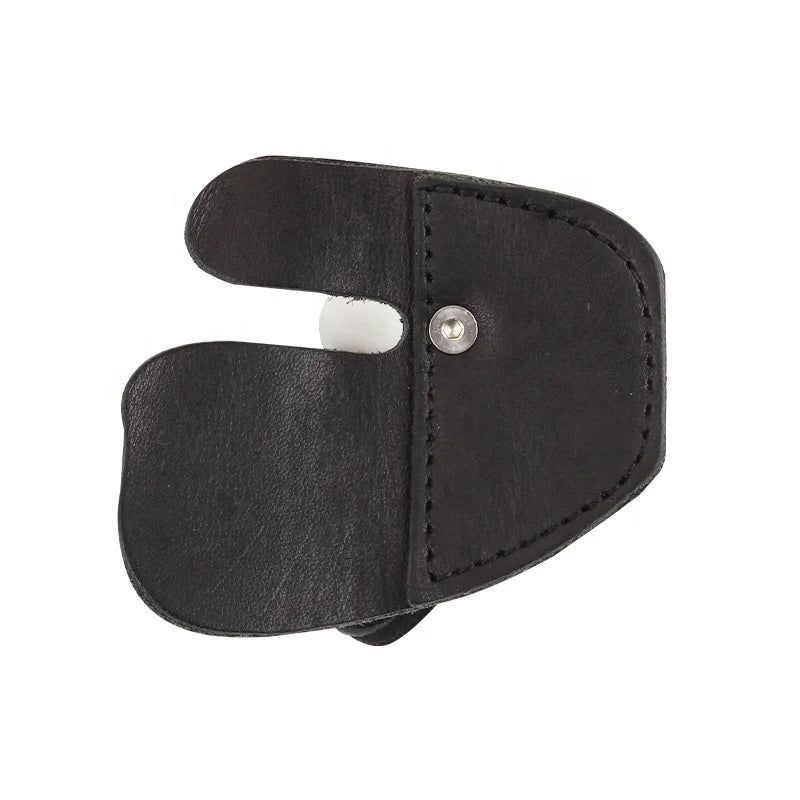 Dark Slate Gray SPG Leather Finger Protector Adjustable Archery Guard – Black SPG