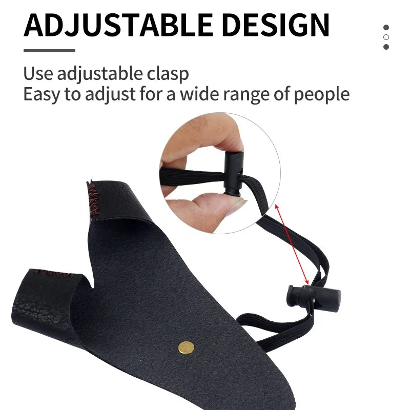 Dark Slate Gray SPG Leather Hand Guard 16×10cm – Archery Hand Protector Black/Brown SPG