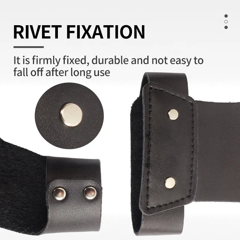 White Smoke SPG Leather Hand Guard – Left-Hand Forearm Protector (Black / Brown) SPG