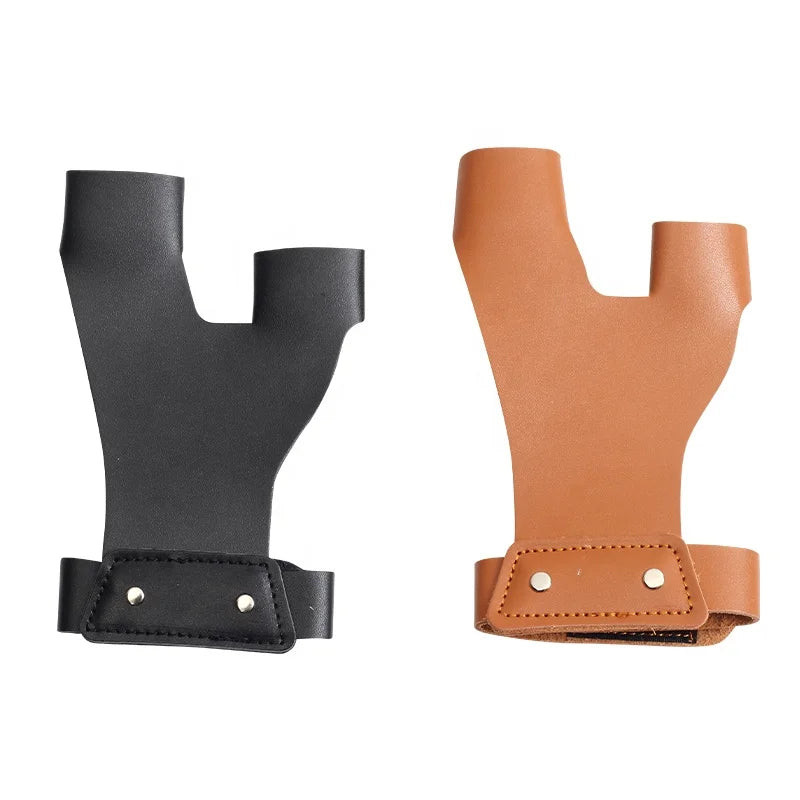 Dark Slate Gray SPG Leather Hand Guard – Left-Hand Forearm Protector (Black / Brown) SPG