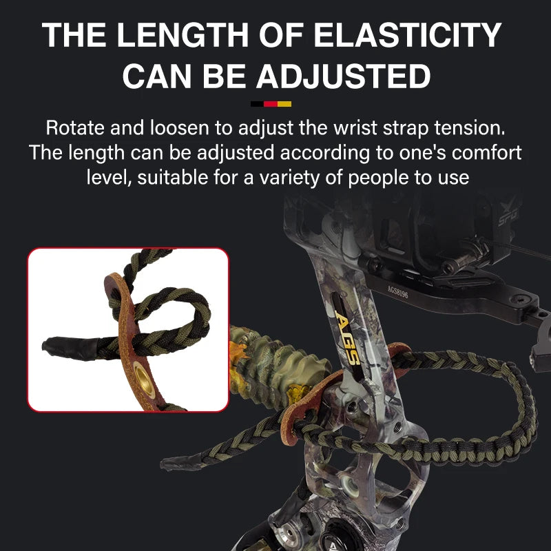 Black SPG Leather Nylon Bow Strap – Adjustable Wrist Sling SPG