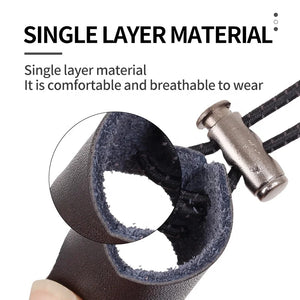 Dark Slate Gray SPG Leather Thumb Ring – Cowhide Archery Finger Guard (Black/Brown) SPG