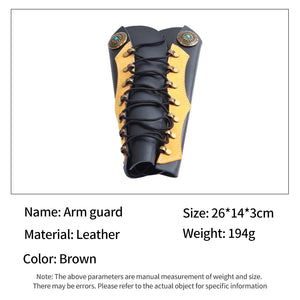 Dark Slate Gray SPG Leather Archery Arm Guard – Adjustable Forearm Protector for Recurve &amp; Compound Bows | Black, Red, Brown SPG