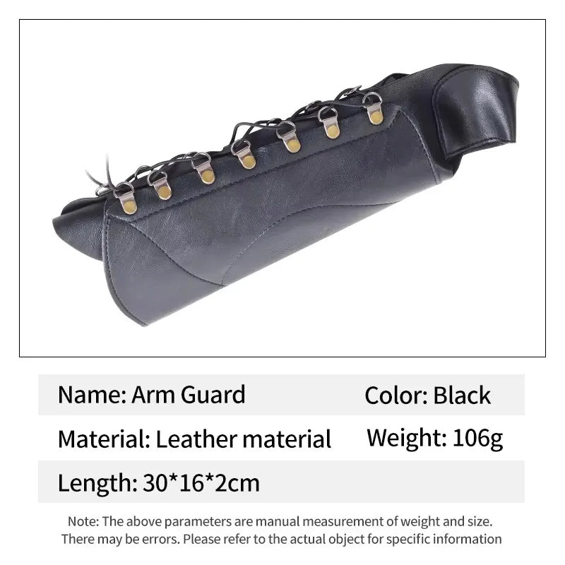 Dark Slate Gray SPG Leather Arm Guard – Adjustable Traditional Archery Protection SPG