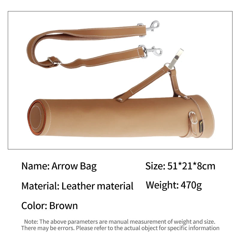 Rosy Brown SPG Leather Arrow Bag – Premium Hip/Back Quiver (Black/Brown) SPG