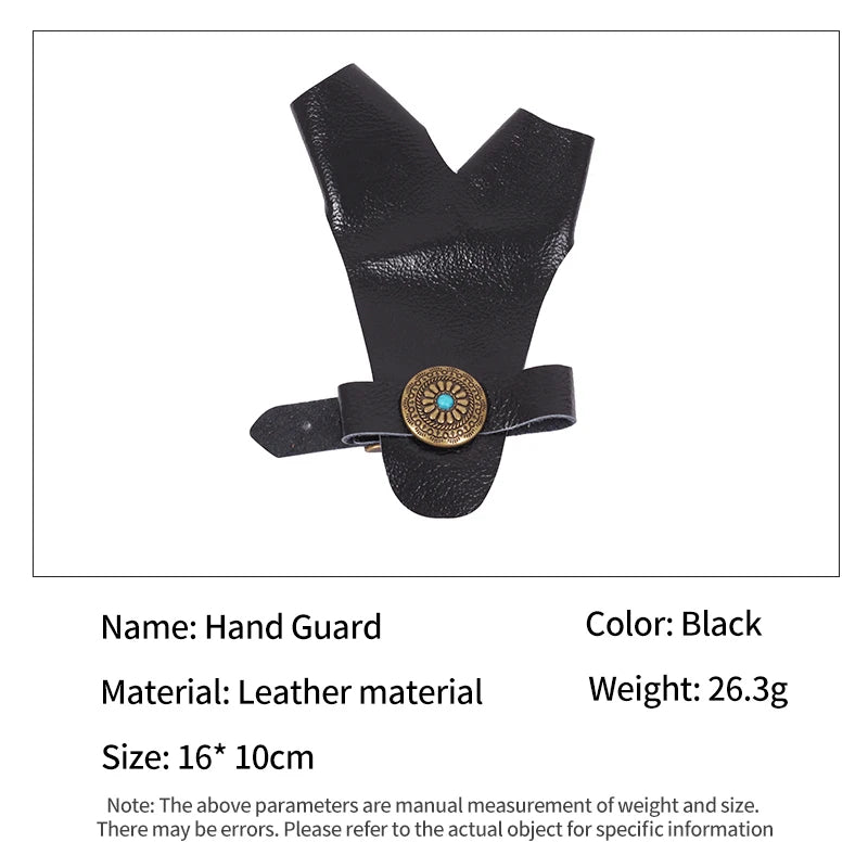 SPG Leather Hand Guard – Adjustable Two Finger Archery Protector