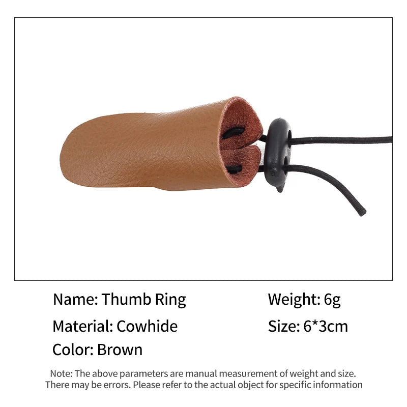 Sienna SPG Leather Thumb Ring – Cowhide Archery Finger Guard (Black/Brown) SPG