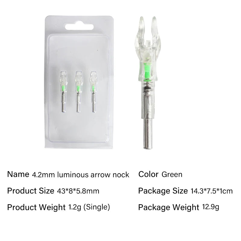 Light Gray SPG Lighted Arrow Nocks .165/4.2mm LED Archery Accessories SPG