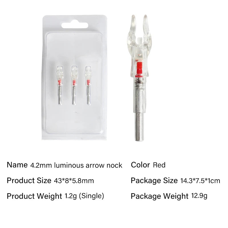 Light Gray SPG Lighted Arrow Nocks .165/4.2mm LED Archery Accessories SPG
