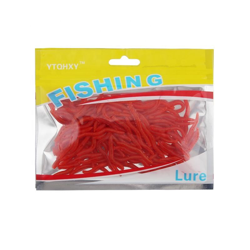 100-Pack Luminous Soft Worm Fishing Lures | Silica Gel Artificial Bait for Carp & Perch