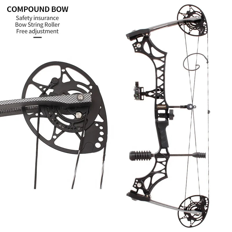 Dark Slate Gray SPG M128 Compound Bow | Adjustable 30–70lbs Alloy Archery SPG