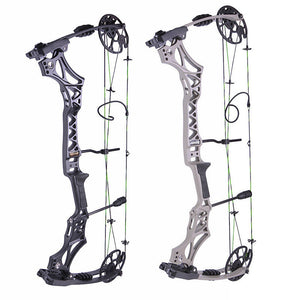 Light Gray Junxing M129 New Archery Alloy Compound Bow 30-70lbs Adjustable Pulley 320 FPS Compound Bow For Shooting Fishing INDIAN SLINGSHOT