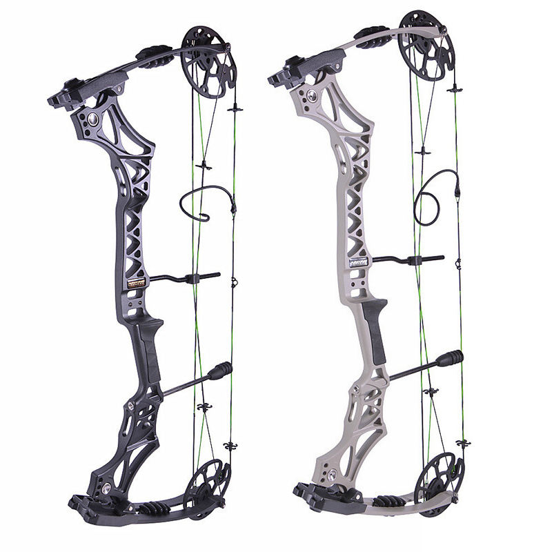 Light Gray Junxing M129 New Archery Alloy Compound Bow 30-70lbs Adjustable Pulley 320 FPS Compound Bow For Shooting Fishing INDIAN SLINGSHOT