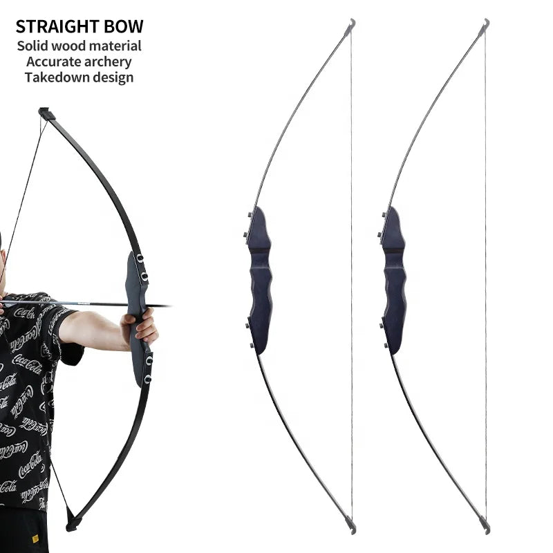 Light Gray SPG M3 Straight Bow – 126cm Recurve Bow with Wooden Riser (30/40 lbs) SPG