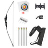 Antique White M99 Straight Draw Bow + Red Dot Single Needle Aim + Quiver + Arm Guard + Metal Arrow + Target Paper Outdoor Archery Accessories INDIAN SLINGSHOT