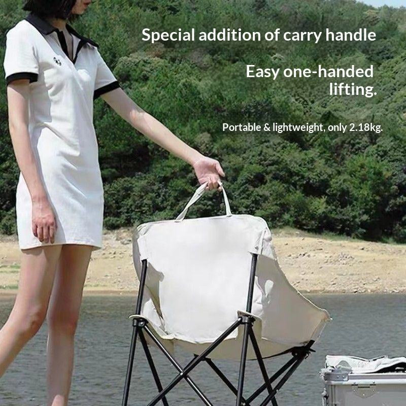 Dim Gray MOON CHAIR Ultra-Light Folding Chair for Outdoor Camping & Fishing MARKSMAN