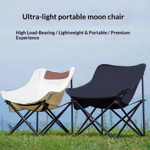 Light Gray MOON CHAIR Ultra-Light Folding Chair for Outdoor Camping & Fishing MARKSMAN