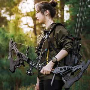 Dark Slate Gray SPG MQ Carbon Fiber Compound Bow – Adjustable Performance Bow SPG