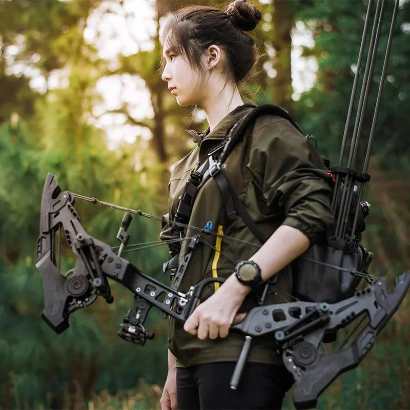 Dark Slate Gray SPG MQ Carbon Fiber Compound Bow – Adjustable Performance Bow SPG