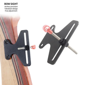 Dim Gray SPG MZ012 Recurve Bow Sight - Lightweight Adjustable Archery Accessory SPG