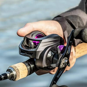 Gray High Speed 8kg Drag Magnetic Brake Baitcasting Fishing Reel 7.2:1 Gear Ratio MARKSMAN