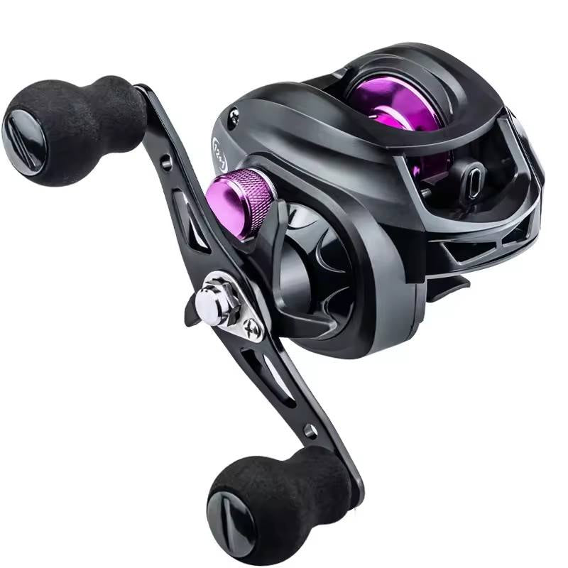 White Smoke High Speed 8kg Drag Magnetic Brake Baitcasting Fishing Reel 7.2:1 Gear Ratio MARKSMAN
