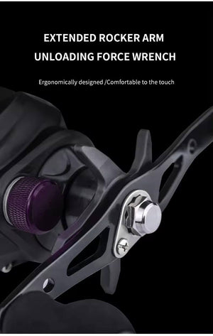 Black High Speed 8kg Drag Magnetic Brake Baitcasting Fishing Reel 7.2:1 Gear Ratio MARKSMAN