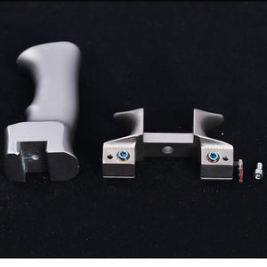 Black Mascot Aluminum Handle Fast Pressing Elephant Competitive Clip Stainless Steel Outdoor Shooting Slingshot INDIAN SLINGSHOT