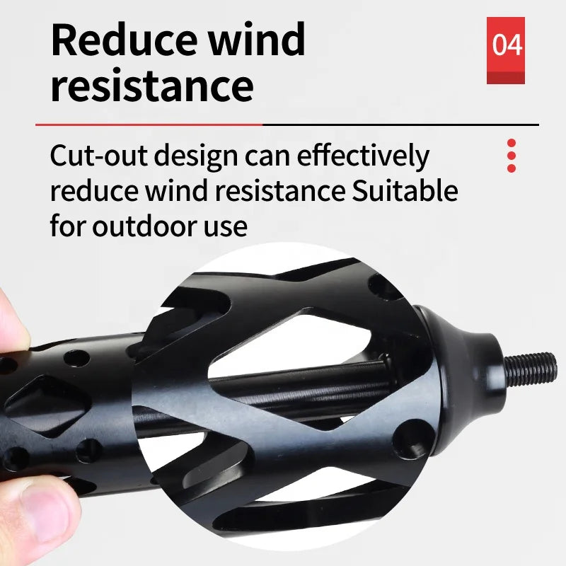 Black SPG Metal Bow Stabilizer 5 Inch | CNC Aluminum Vibration Damper INDIAN SLINGSHOT