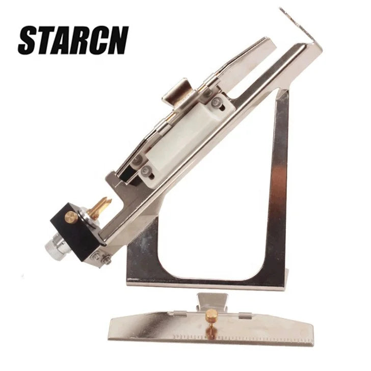 Gray SPG Metal Fletching Jig – Adjustable Arrow Feather Clamp Tool (2–5 Inch Vanes) for Archery DIY &amp; Repair SPG