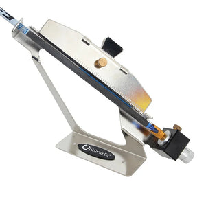 Light Gray SPG Metal Fletching Jig – Adjustable Arrow Feather Clamp Tool (2–5 Inch Vanes) for Archery DIY &amp; Repair SPG
