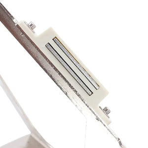 Light Gray SPG Metal Fletching Jig – Adjustable Arrow Feather Clamp Tool (2–5 Inch Vanes) for Archery DIY &amp; Repair SPG