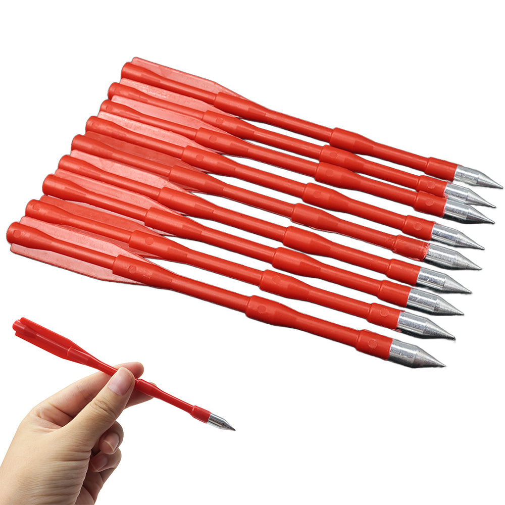 10-Piece Red Metal-Tipped Arrow Set – 16cm Outdoor Sport Accessories