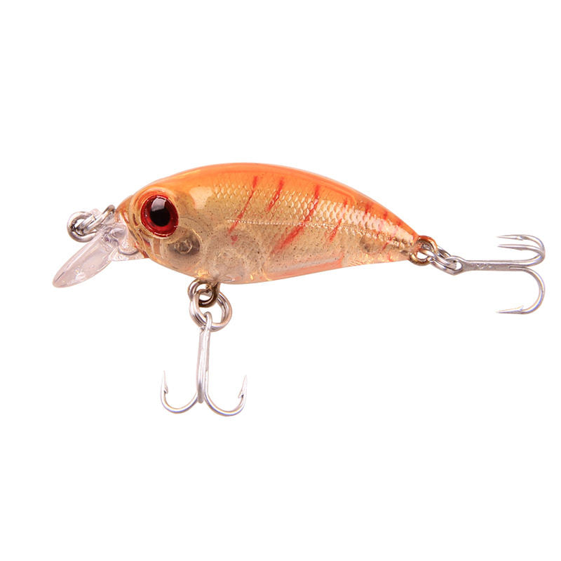 White Smoke Mini ABS Floating Crankbait Lure 35mm 2.5g with 3D Eyes & VMC Hook MARKSMAN