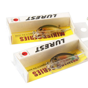 White Smoke Mini ABS Floating Crankbait Lure 35mm 2.5g with 3D Eyes & VMC Hook MARKSMAN