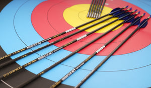 Light Sky Blue Sanlida® Miracle 10 Target Recurve Carbon Arrows – 12pcs SANLIDA